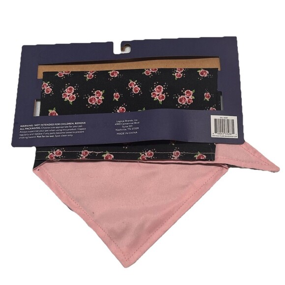 Coat & Tails Dog Bandana New Floral Pattern Small/Medium 14” And Under Neck - Picture 2 of 4